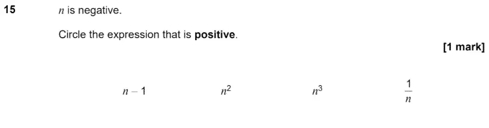Question 15 - GCSE AQA Foundation Maths Past Paper 3 (Calculator) - June 2020