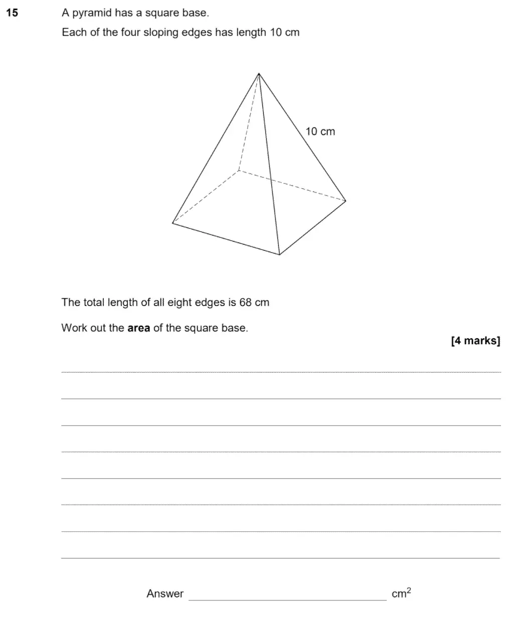 Question 16 - GCSE AQA Foundation Maths Past Paper 1 (Non-Calculator) - June 2020