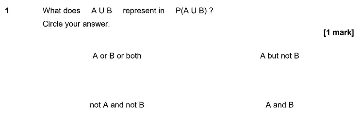Question 1 - GCSE AQA Higher Maths Past Paper 3 (Calculator) - June 2020