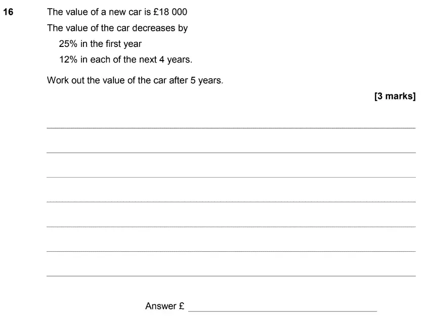 Question 19 - GCSE AQA Higher Maths Past Paper 3 (Calculator) - June 2017