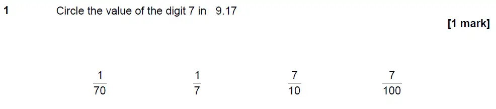 Question 1 - GCSE AQA Foundation Maths Past Paper 3 (Calculator) - June 2018