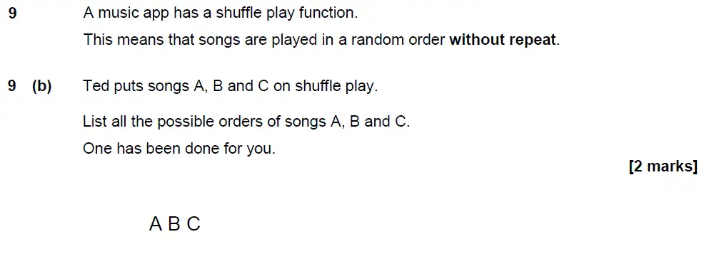 Question 10 - GCSE AQA Foundation Maths Past Paper 3 (Calculator) - June 2018