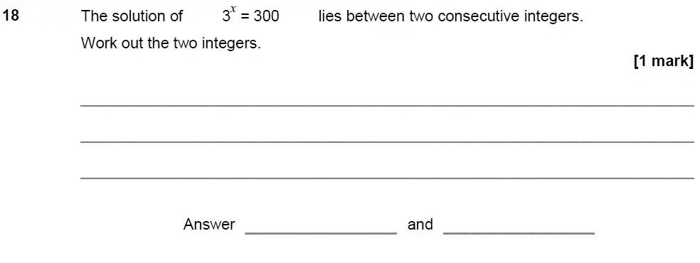 Question 19 - GCSE AQA Higher Maths Past Paper 2 (Calculator) - June 2018