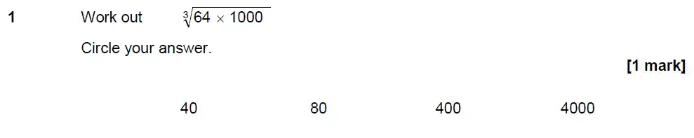 Question 1 - GCSE AQA Higher Maths Past Paper 1 (Non-Calculator) - June 2018
