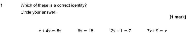 Question 1 - GCSE AQA Higher Maths Past Paper 2 (Calculator) - June 2020
