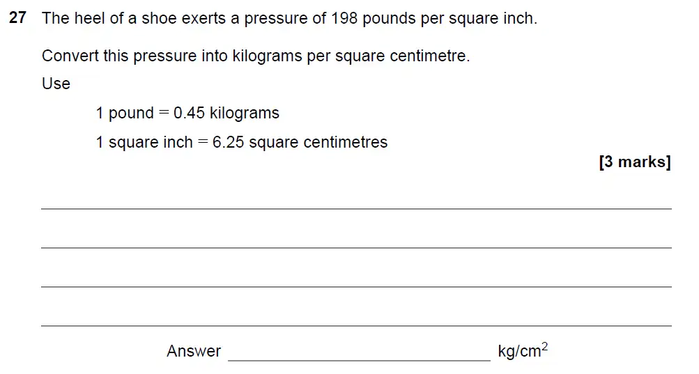 Question 32 - GCSE AQA Foundation Maths Past Paper 3 (Calculator) - November 2021