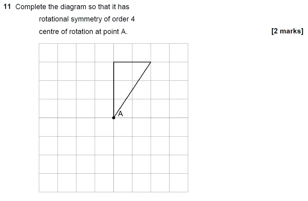 Question 12 - GCSE AQA Foundation Maths Past Paper 1 (Non-Calculator) - November 2021