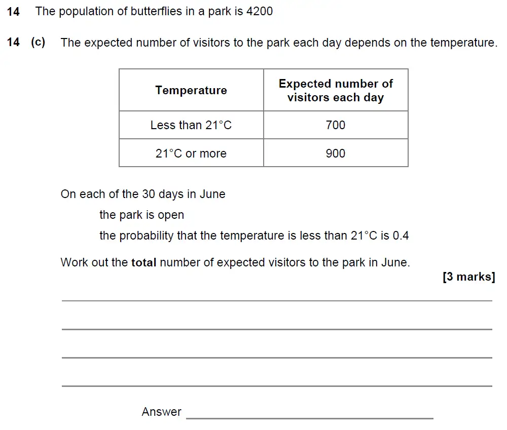 Question 17 - GCSE AQA Higher Maths Past Paper 2 (Calculator) - November 2021