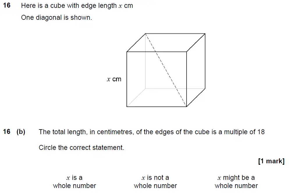 Question 21 - GCSE AQA Higher Maths Past Paper 2 (Calculator) - November 2021