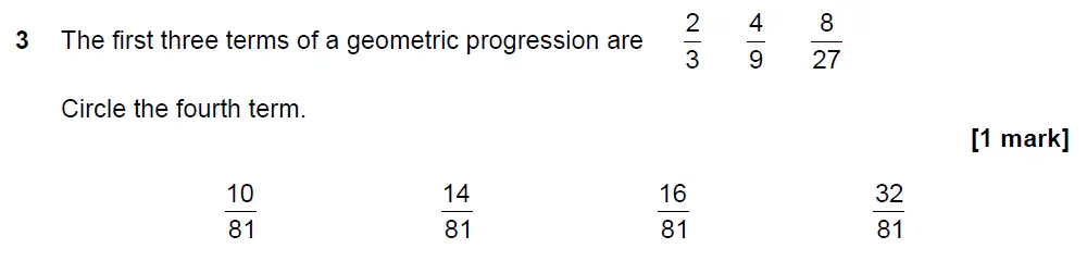 Question 3 - GCSE AQA Higher Maths Past Paper 2 (Calculator) - November 2021