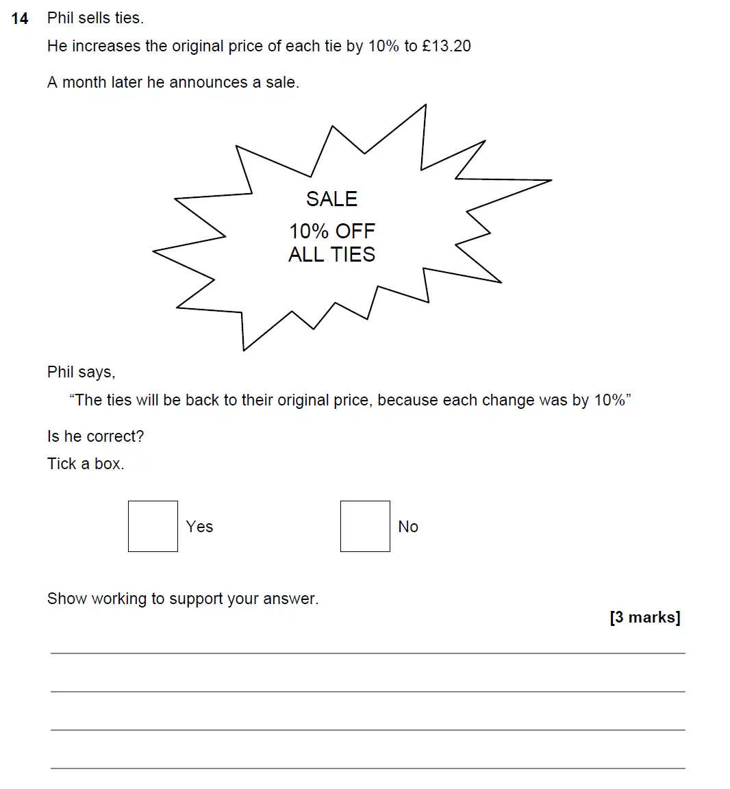 Question 14 - GCSE AQA Higher Maths Past Paper 3 (Calculator) - November 2021