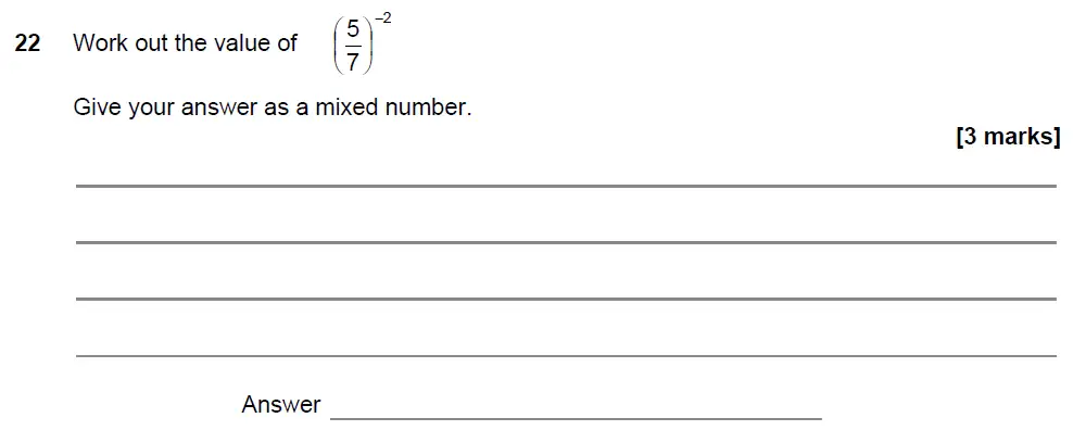 Question 27 - GCSE AQA Higher Maths Past Paper 1 (Non-Calculator) - November 2021