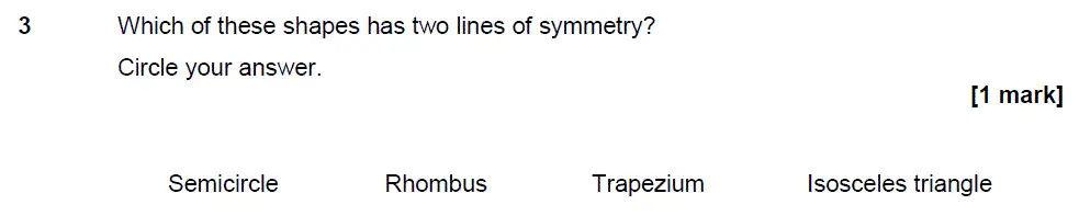 Question 3 - GCSE AQA Foundation Maths Past Paper 1 (Non-Calculator) - November 2017