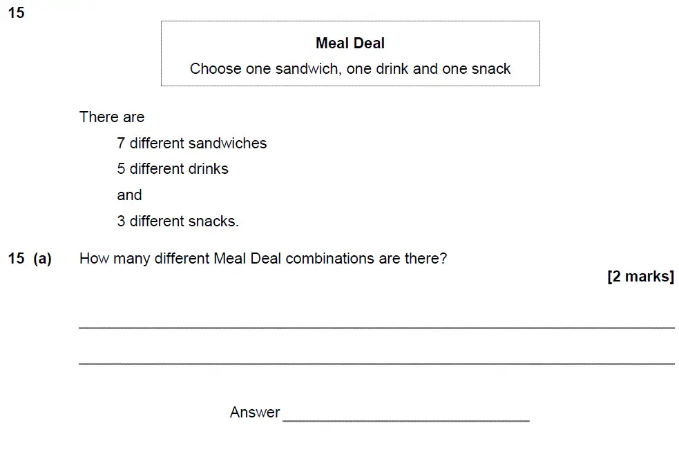 Question 17 - GCSE AQA Higher Maths Past Paper 1 (Non-Calculator) - June 2017