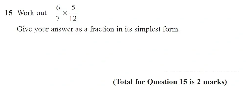 Question 15 - GCSE Edexcel Foundation Maths Past Paper 1 (Non-Calculator) - June 2023