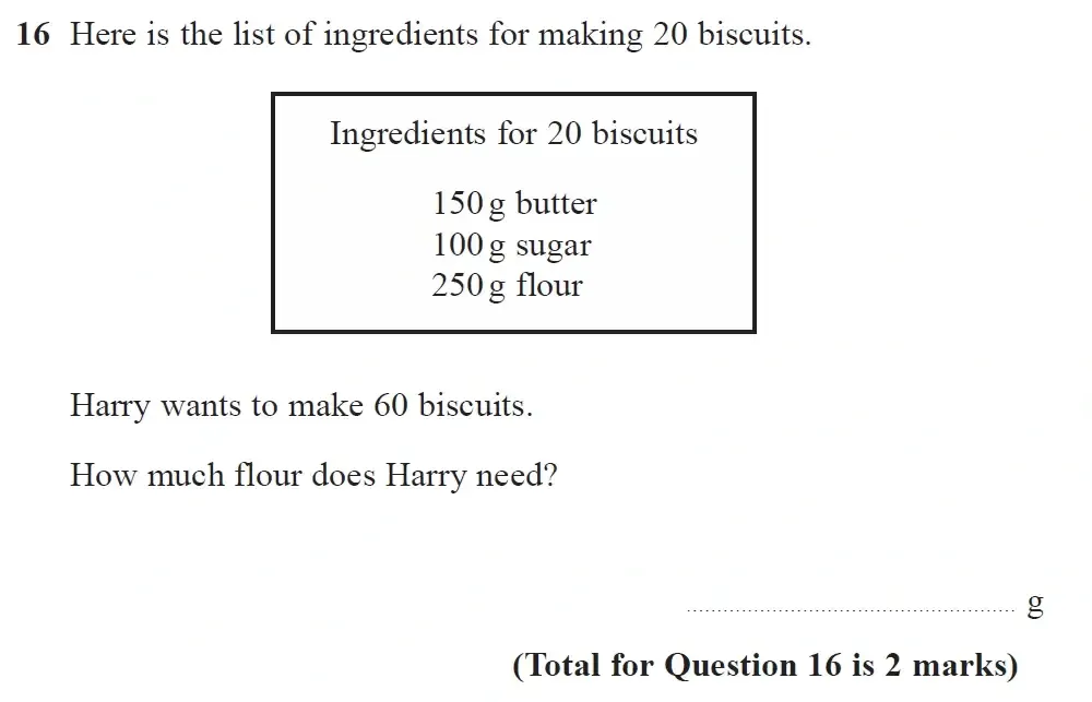 Question 16 - GCSE Edexcel Foundation Maths Past Paper 1 (Non-Calculator) - June 2023