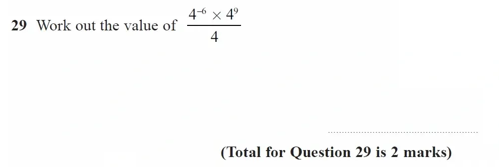 Question 29 - GCSE Edexcel Foundation Maths Past Paper 1 (Non-Calculator) - June 2023