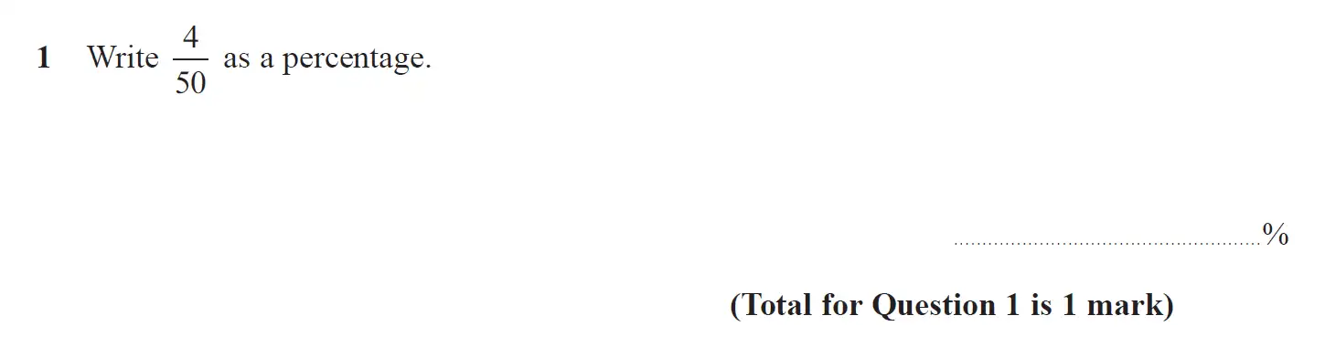 Question 1 - GCSE Edexcel Foundation Maths Past Paper 2 (Calculator) - June 2018