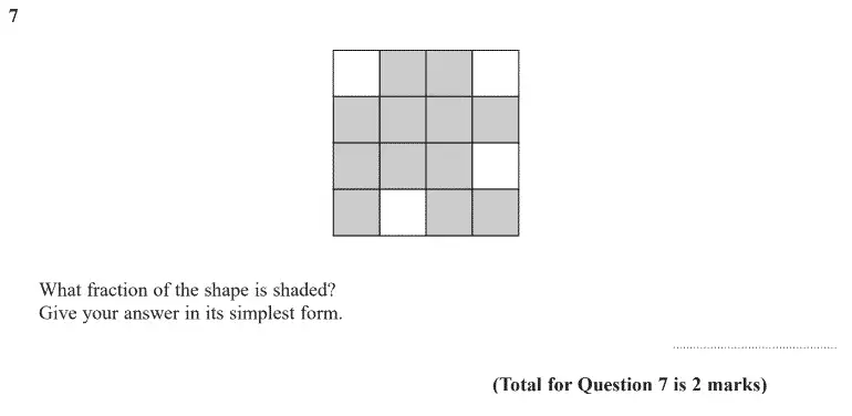 Question 7 - GCSE Edexcel Foundation Maths Past Paper 3 (Calculator) - June 2020