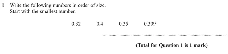Question 1 - GCSE Edexcel Foundation Maths Past Paper 1 (Non-Calculator) - June 2020