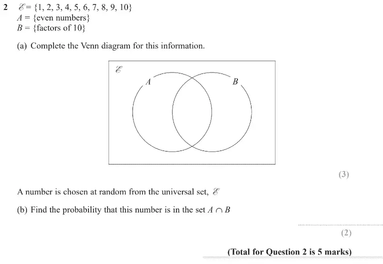 Question 3 - GCSE Edexcel Higher Maths Past Paper 2 (Calculator) - June 2020