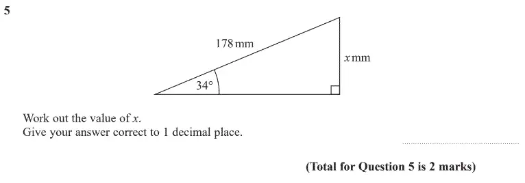 Question 6 - GCSE Edexcel Higher Maths Past Paper 2 (Calculator) - June 2020