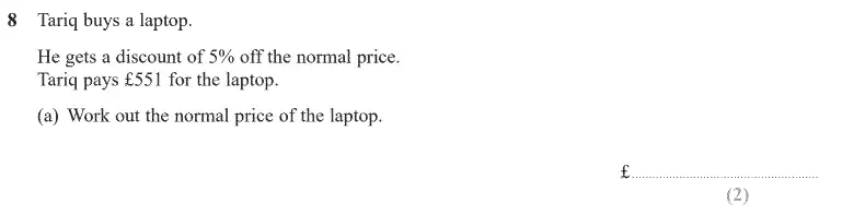 Question 9 - GCSE Edexcel Higher Maths Past Paper 2 (Calculator) - June 2020