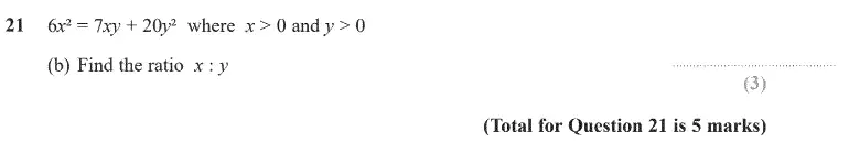 Question 23 - GCSE Edexcel Higher Maths Past Paper 3 (Calculator) - June 2020