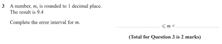 Question 3 - GCSE Edexcel Higher Maths Past Paper 3 (Calculator) - June 2020