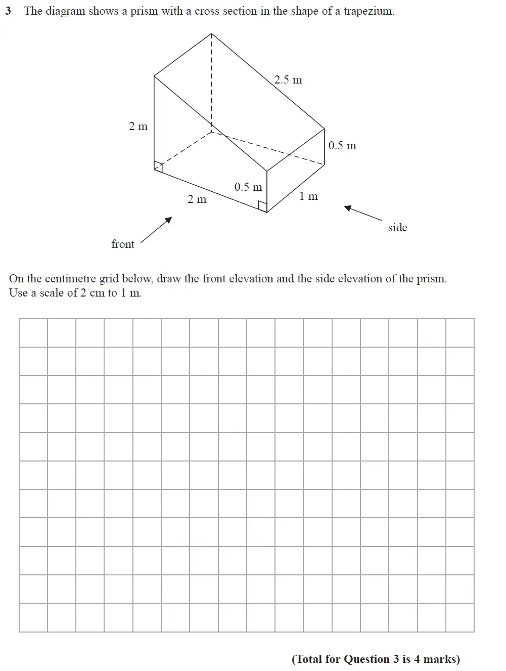 Question 3 - GCSE Edexcel Higher Maths Past Paper 2 (Calculator) - June 2017