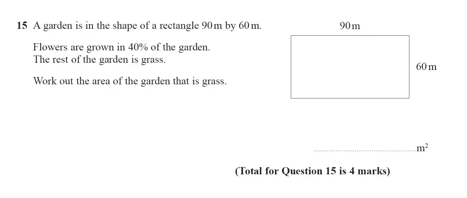 Question 15 - GCSE Edexcel Foundation Maths Past Paper 2 (Calculator) - June 2019