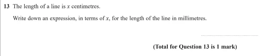 Question 13 - GCSE Edexcel Foundation Maths Past Paper 1 (Non-Calculator) - June 2019