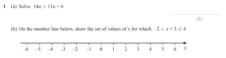 Question 1 - GCSE Edexcel Higher Maths Past Paper 2 (Calculator) - June 2019