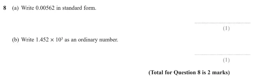 Question 8 - GCSE Edexcel Higher Maths Past Paper 2 (Calculator) - June 2019