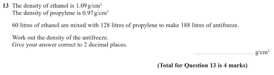 Question 14 - GCSE Edexcel Higher Maths Past Paper 3 (Calculator) - June 2019
