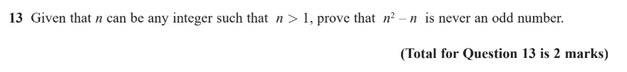 Question 13 - GCSE Edexcel Higher Maths Past Paper 1 (Non-Calculator) - June 2019