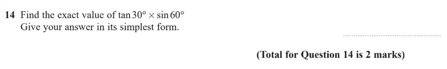 Question 14 - GCSE Edexcel Higher Maths Past Paper 1 (Non-Calculator) - June 2019