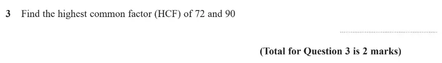 Question 3 - GCSE Edexcel Higher Maths Past Paper 1 (Non-Calculator) - June 2019