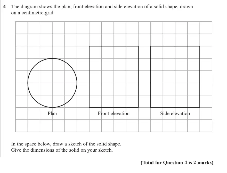 Question 4 - GCSE Edexcel Higher Maths Past Paper 1 (Non-Calculator) - June 2019