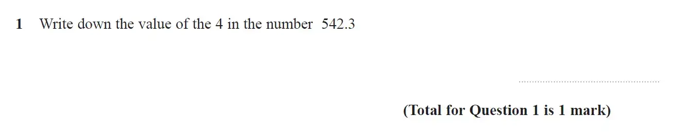 Question 1 - GCSE Edexcel Foundation Maths Past Paper 2 (Calculator) - November 2018