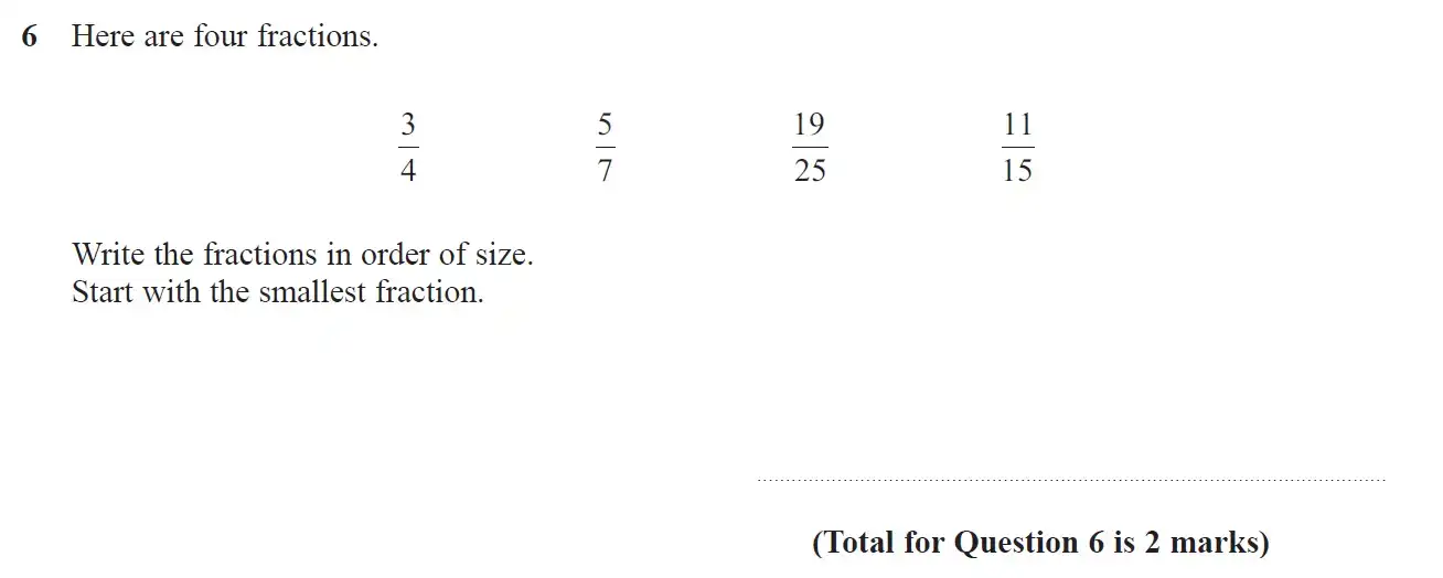 Question 6 - GCSE Edexcel Foundation Maths Past Paper 2 (Calculator) - November 2018