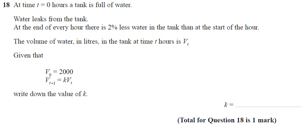 Question 18 - GCSE Edexcel Higher Maths Past Paper 2 (Calculator) - November 2017