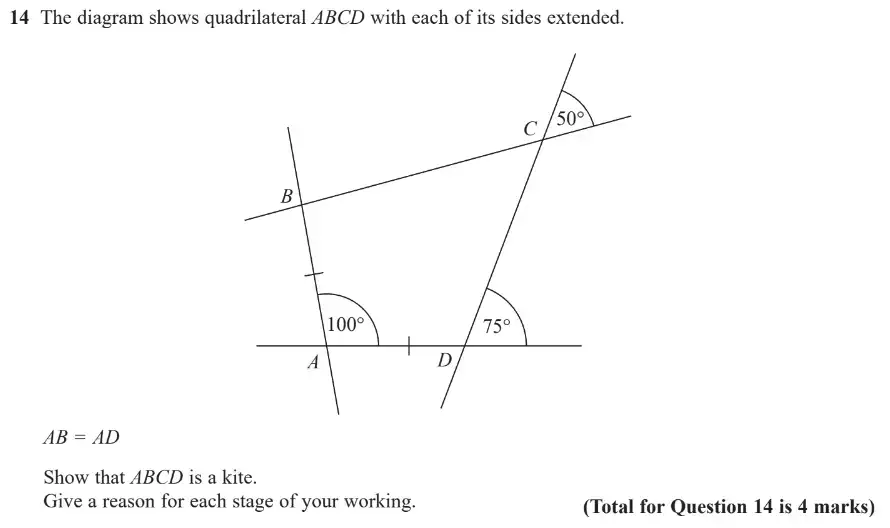 Question 14 - GCSE Edexcel Foundation Maths Past Paper 1 (Non-Calculator) - November 2018