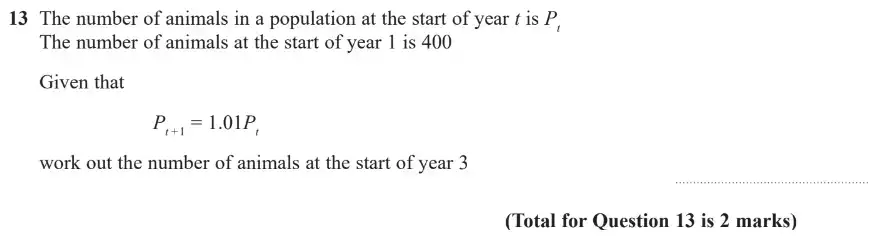Question 13 - GCSE Edexcel Higher Maths Past Paper 3 (Calculator) - November 2018
