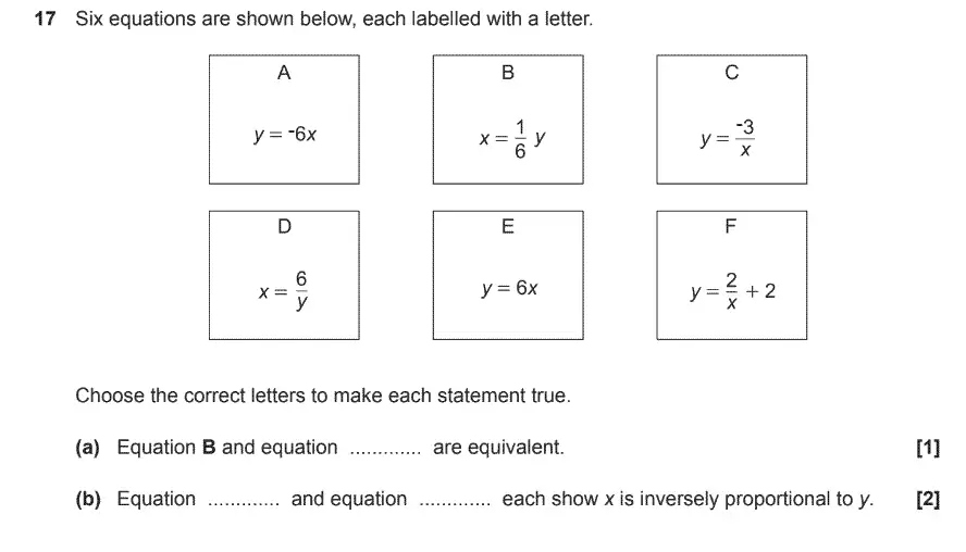 Question 17 - GCSE OCR Foundation Maths Sample Paper 1 (Calculator)