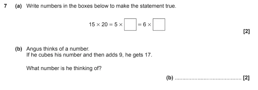 Question 7 - GCSE OCR Foundation Maths Sample Paper 1 (Calculator)