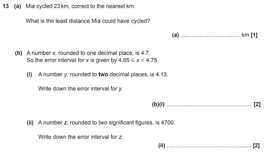 Question 15 - GCSE OCR Foundation Maths Sample Paper 3 (Calculator)