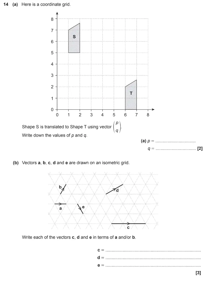Question 14 - GCSE OCR Foundation Maths Sample Paper 2 (Non-Calculator)