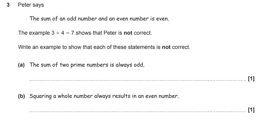 Question 3 - GCSE OCR Foundation Maths Sample Paper 2 (Non-Calculator)