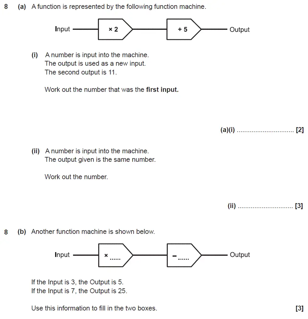 Question 8 - GCSE OCR Higher Maths Sample Paper 4 (Calculator)